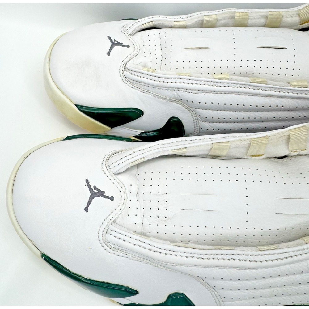 Nike Air Jordan 14 Retro Forest Green White 2005 Size 13 311832-131 No Laces - Picture 11 of 16